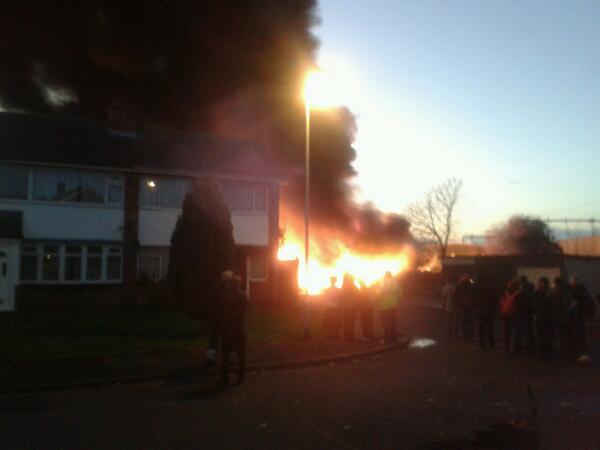 The fire erupted after 4pm yesterday (November 21) Pic credit: @NemmyJames